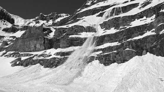 Avalanches coming down all over the place. Every 3 minutes there's a BOOM...