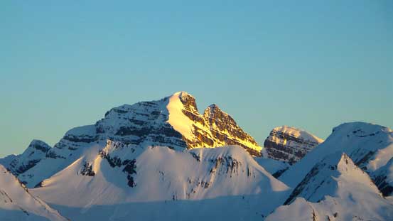 Evening glow on Cockscomb Mountain