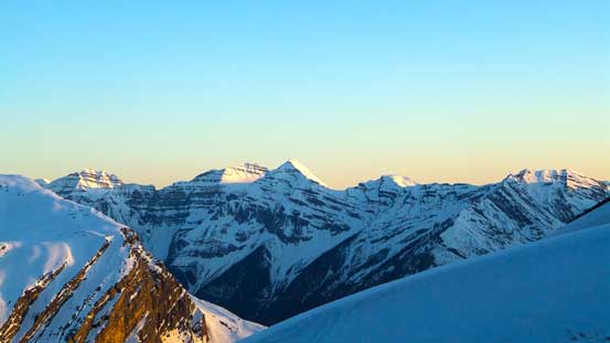 Evening colours on the horizon and the Chess Group