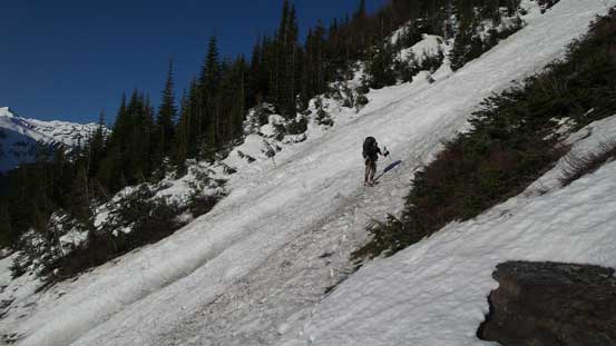 Ben tried to ski for a while before switching to boot-packing