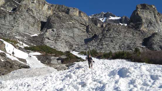 Boot-packing down the debris...
