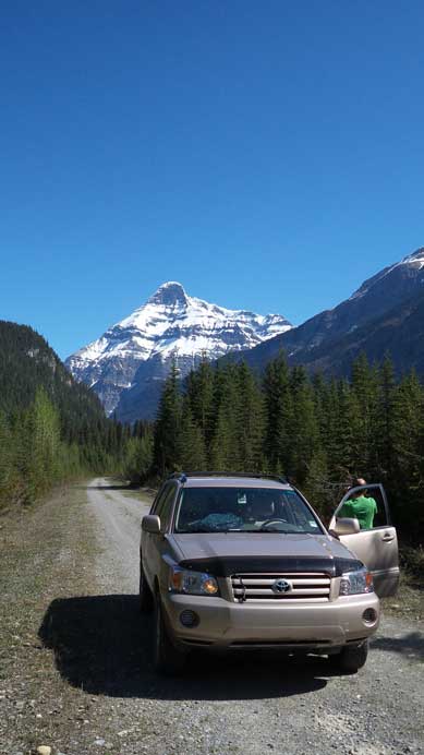 Looking back towards our objective from the drive-out