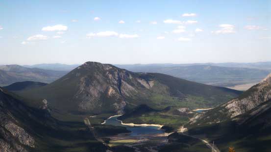 Yates Mountain rises behind Barrier Lake