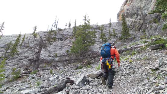 Approaching the climb