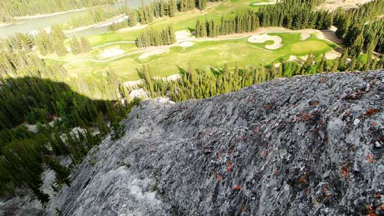 On top of Pitch 5, the slab face joins the ridge crest