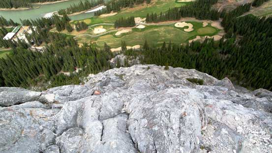 Looking down from the finish of this route