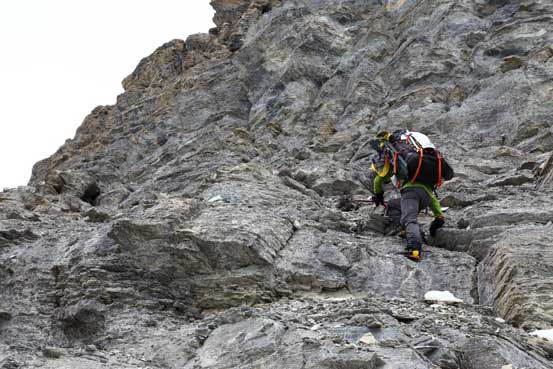 Some moderate scrambling. Painful with the pack. Photo by Ben