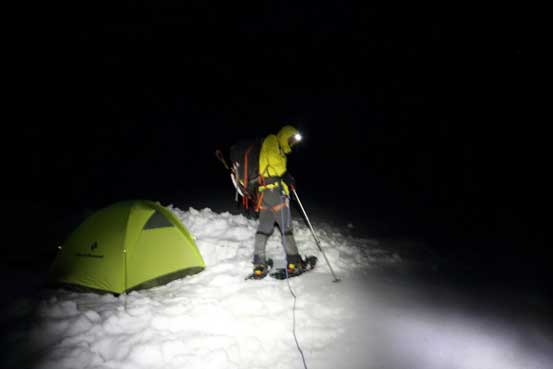 Starting in the pitch dark. Photo by Ben