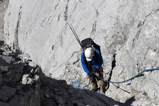Me on the 1st rappel. Photo by Ben