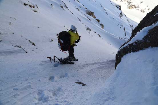 Me on the col checking things out. Photo by Ben
