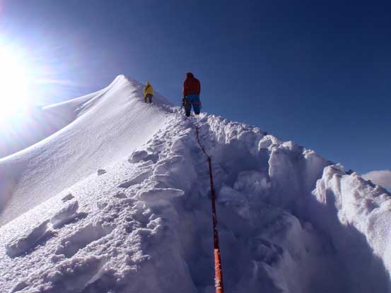 Me and Ben ascending Twins Tower. Photo by Kevin B