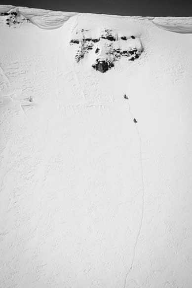 Me and Ben ascending the face. Photo by Vern