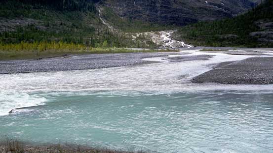 Cool colours showing the Mons drainage meeting the Lyell drainage