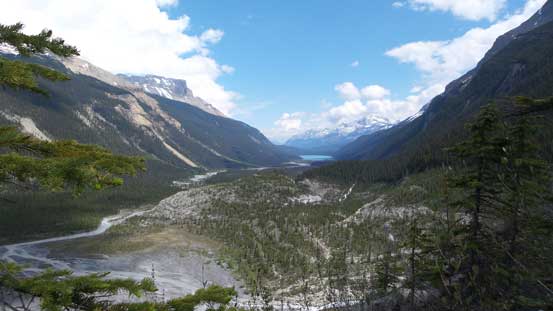 Looking back on the long valley we just bashed across
