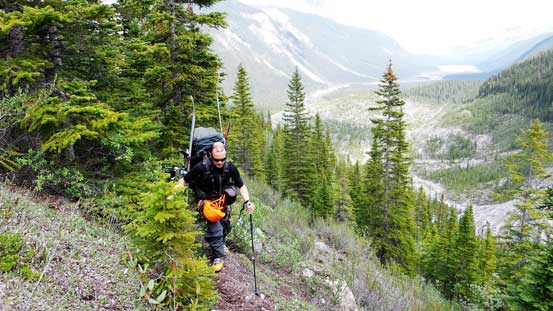 Grinding our way steeply up