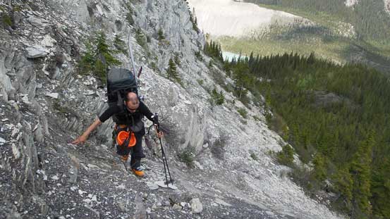 And, negotiating some awkward scree