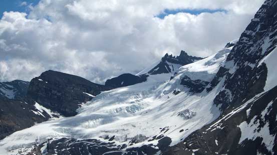 A closed-up shot of Forbes' North Glacier which we'd ascend the following day