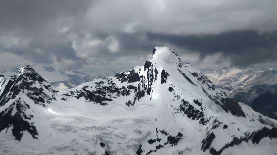 Icefall Peak is also regularly ski'd from Icefall Lodge