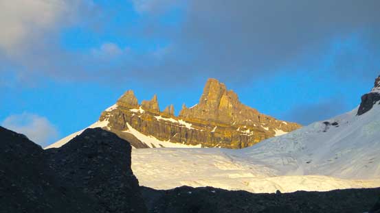 This pinnacle on Mt. Forbes is very impressive. Not sure if it's been climbed