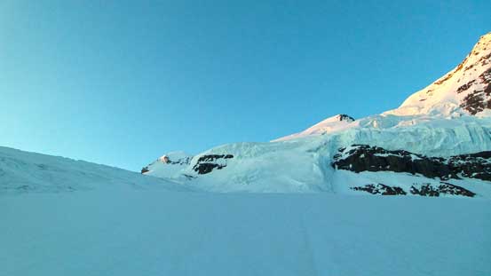 Looking ahead our route through this glacier