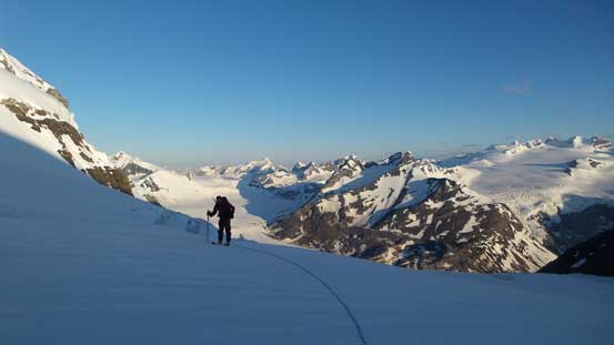 High up on the North Glacier now