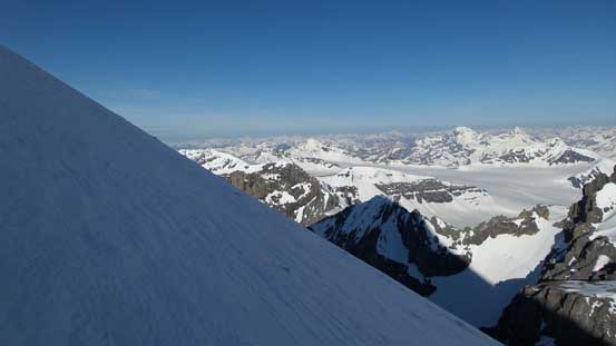 Higher up on the face, the views are opening up!!