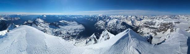 Another panorama from the summit. Click to view large size.