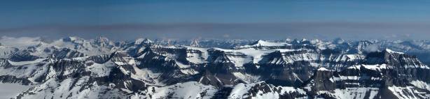 In this panorama shot you can see the long ridge traverse from Amery to Hooge/Monchy. On far right is Erasmus