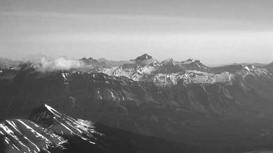 Mt. Cline in the distance with Mt. Wilson in the foreground.