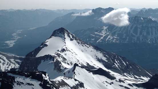 Mt. Outram looks tiny from here...