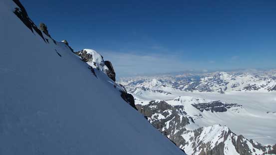 And now, dropping down the NW Face
