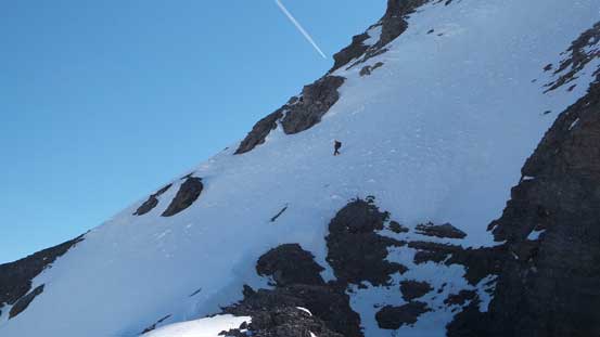 See? We could walk down facing outwards...