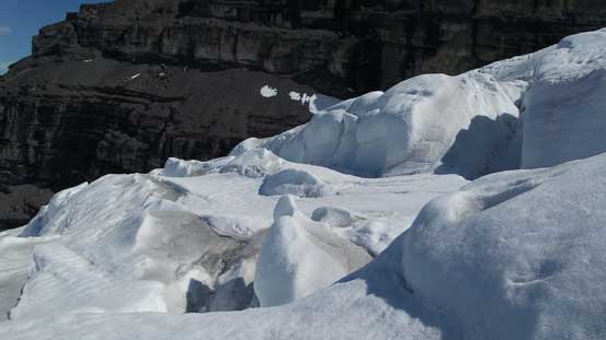 Crevasses and seracs on Forbes North Glacier