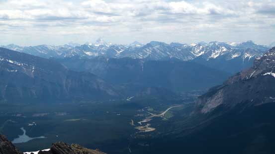 Bow Valley and Banff townsite is visible