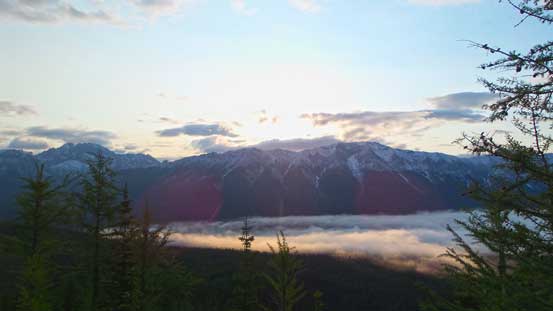 Sunrise behind Mt. Pocaterra