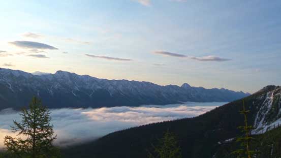 We were lucky to see low clouds in Elk Valley