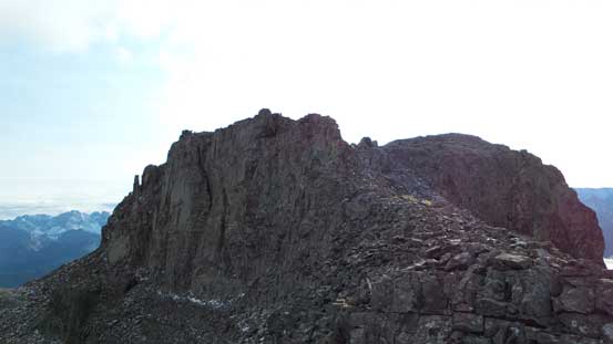 The short traverse to the summit