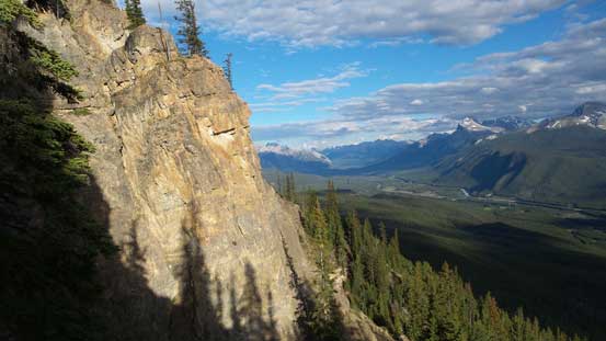 A view from the start of the scrambling section