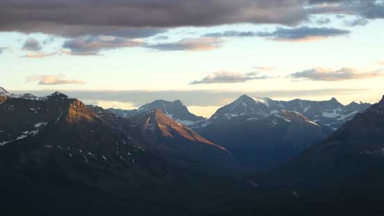 Looking over Vermilion Pass into Kootenay N. Park. 