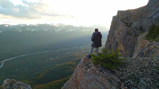 Ben on the edge checking the views