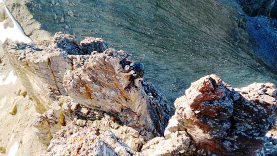 This is the first notch. Very awkward down-climb to get into