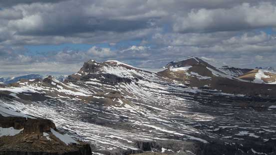 Other summits on Castle Mountain including Stuart Knob and Television Peak