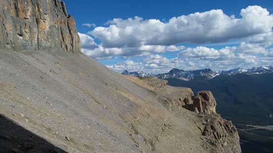 Traversing along the Goat Plateau back towards the hut