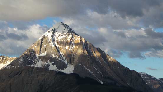 Arras Mountain and its banana shaped couloir.