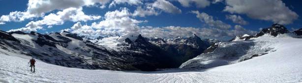 Panorama from Lyell Icefield. Click to view large size.