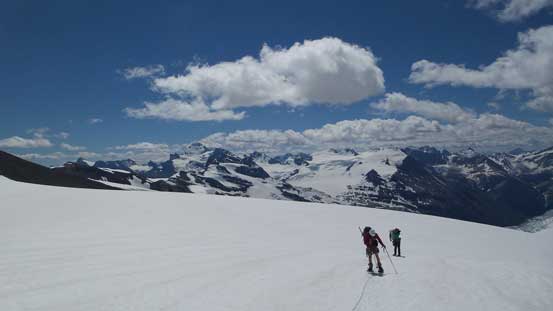 It's a long grind to Lyell Hut