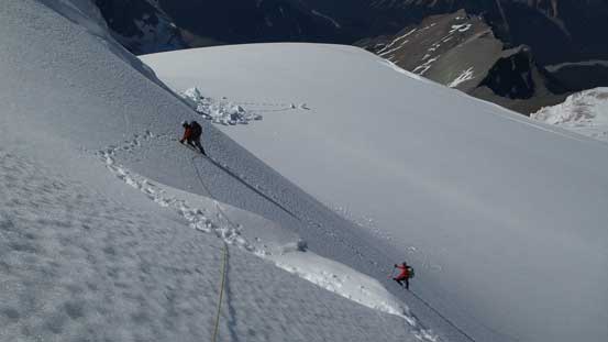 Ben and Vern and the bergschrund