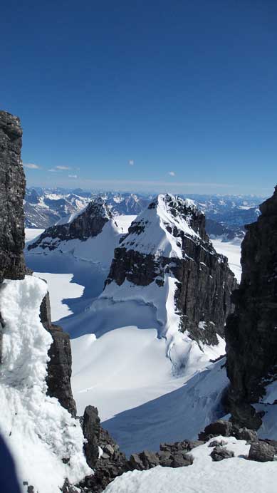 Here's the view of the North Ridge of Lyell IV...