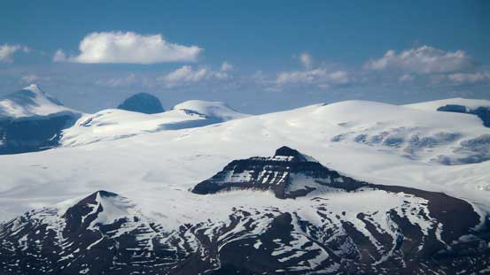 Castleguard Mountain looks tiny - it's my first peak on the Columbia Icefield