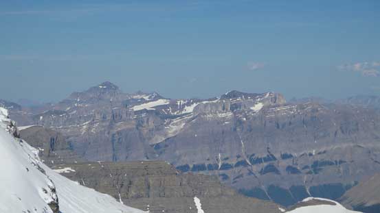 The mighty Mt. Cline rises behind the massive Mt. Wilson - bagged them both two years ago
